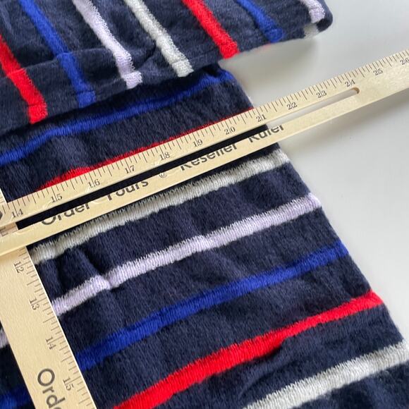 Court & Rowe Sweater Womens Small Black Red Blue Amelia Stripe Oversized Slouchy - Picture 9 of 9